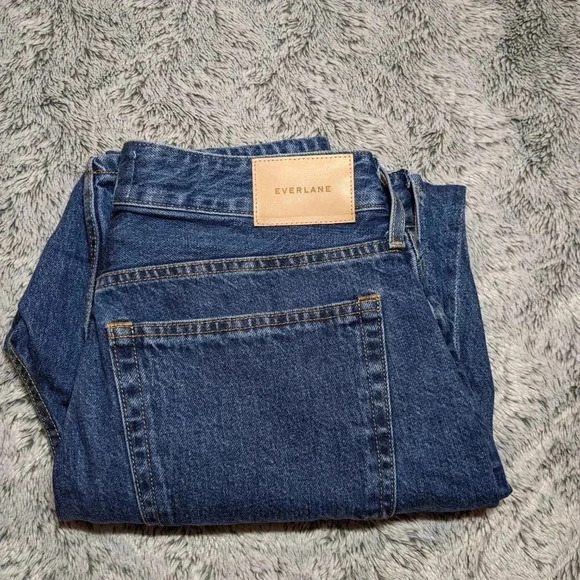 NEW Everlane Blue Curvy 90’s Cheeky Jean Straight High Rise Size 31 - Picture 5 of 8